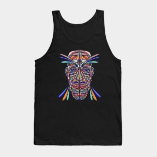 Young Warrior abstract face Tank Top